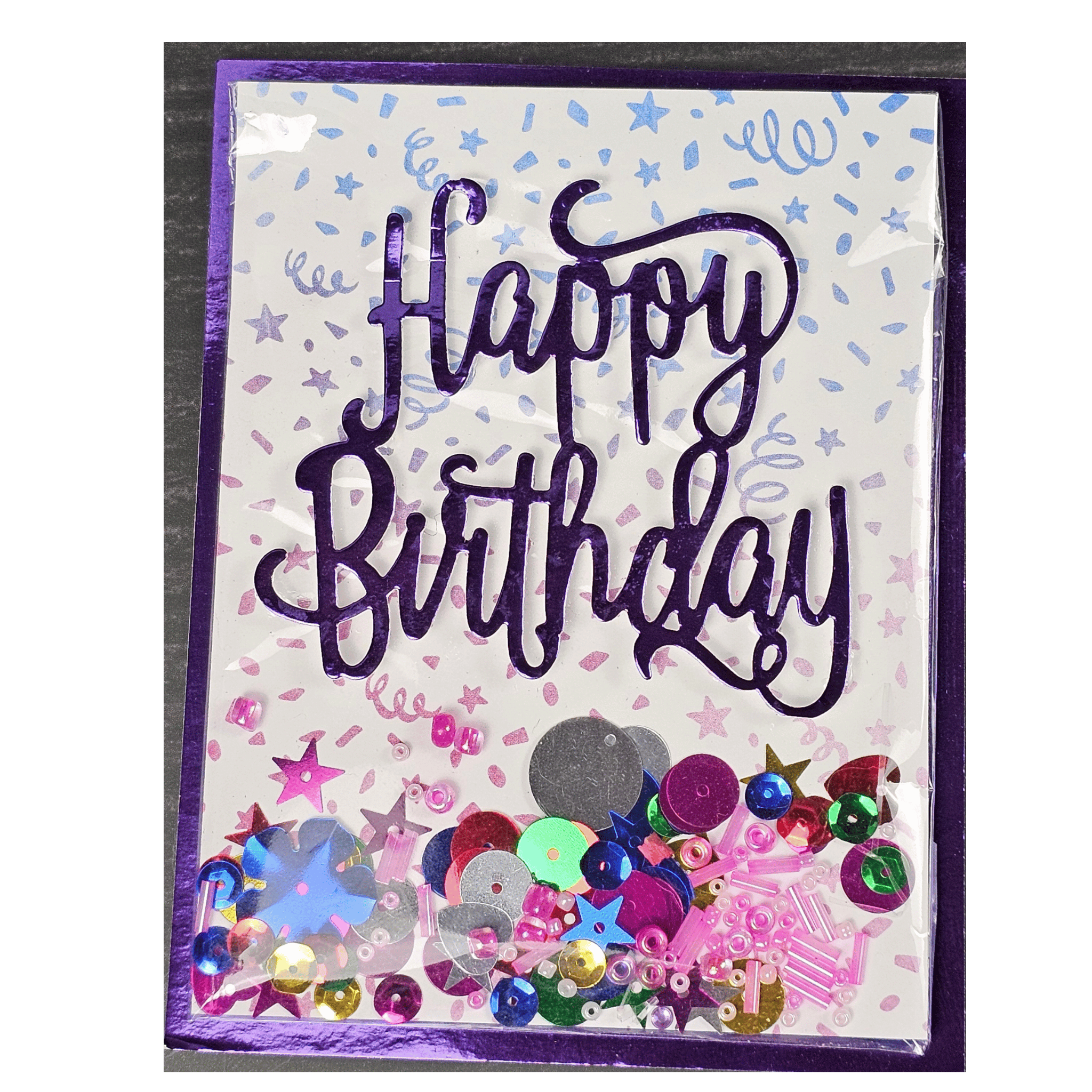 HB Purple Shaker card